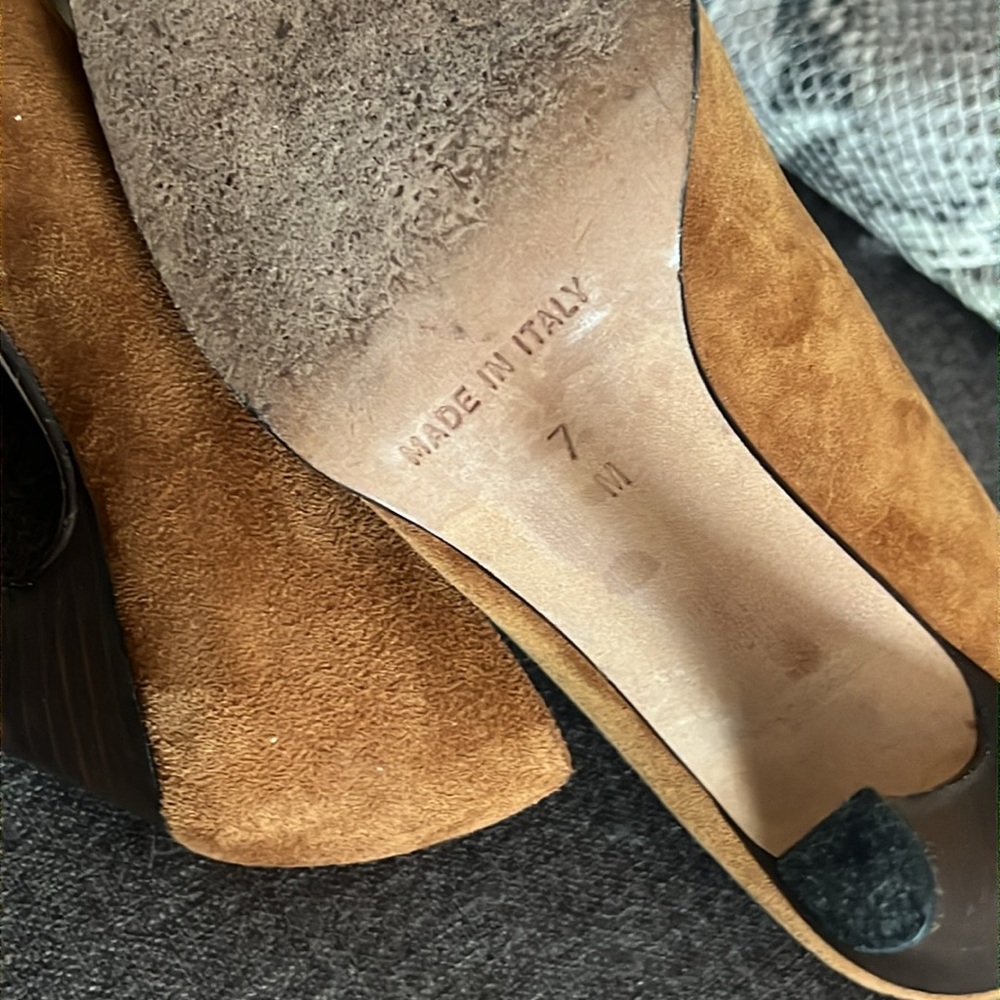 MICHAEL KORS Made in Italy Brown Suede Luxury Heels/ Pumps Size 7 - Picture 10 of 12